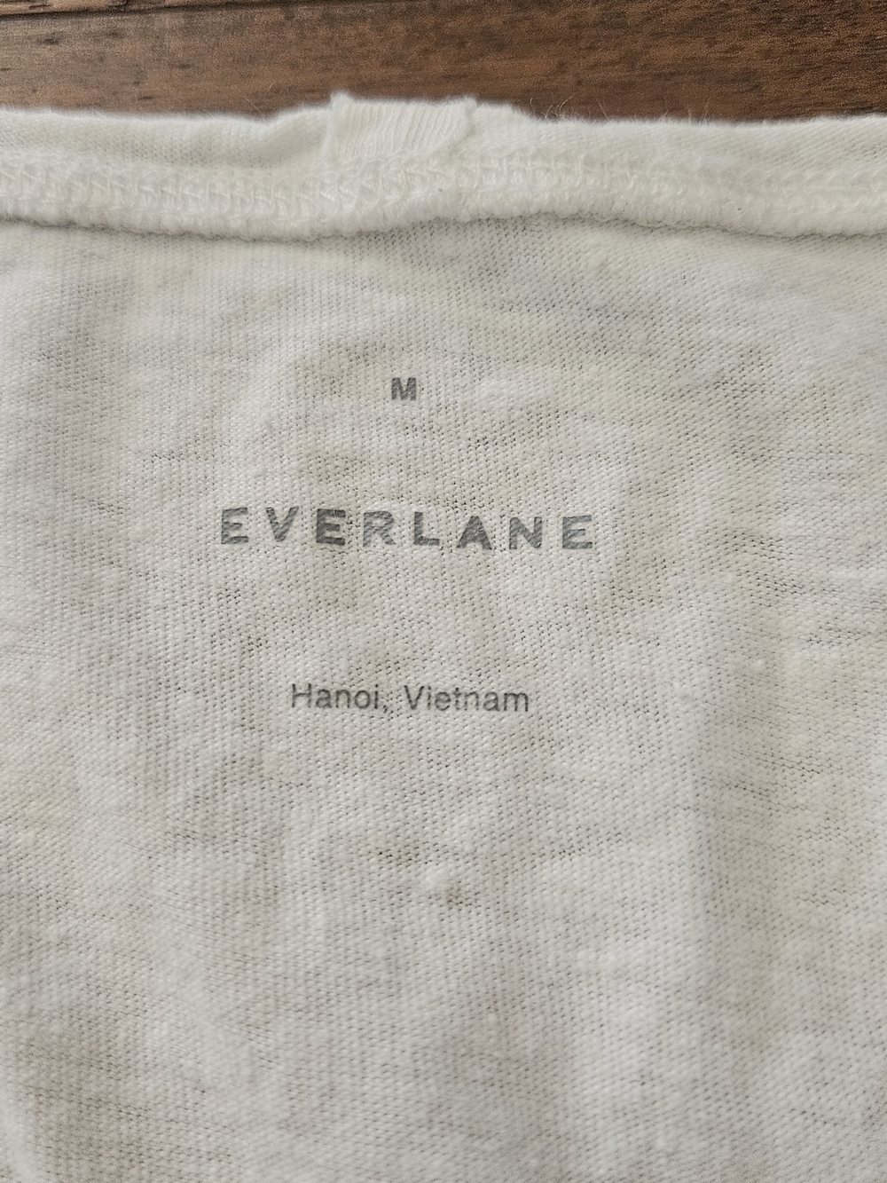 Everlane White Cotton V-Neck Cap Sleeve Tee Tank Top Women's Size Medium - Picture 3 of 7